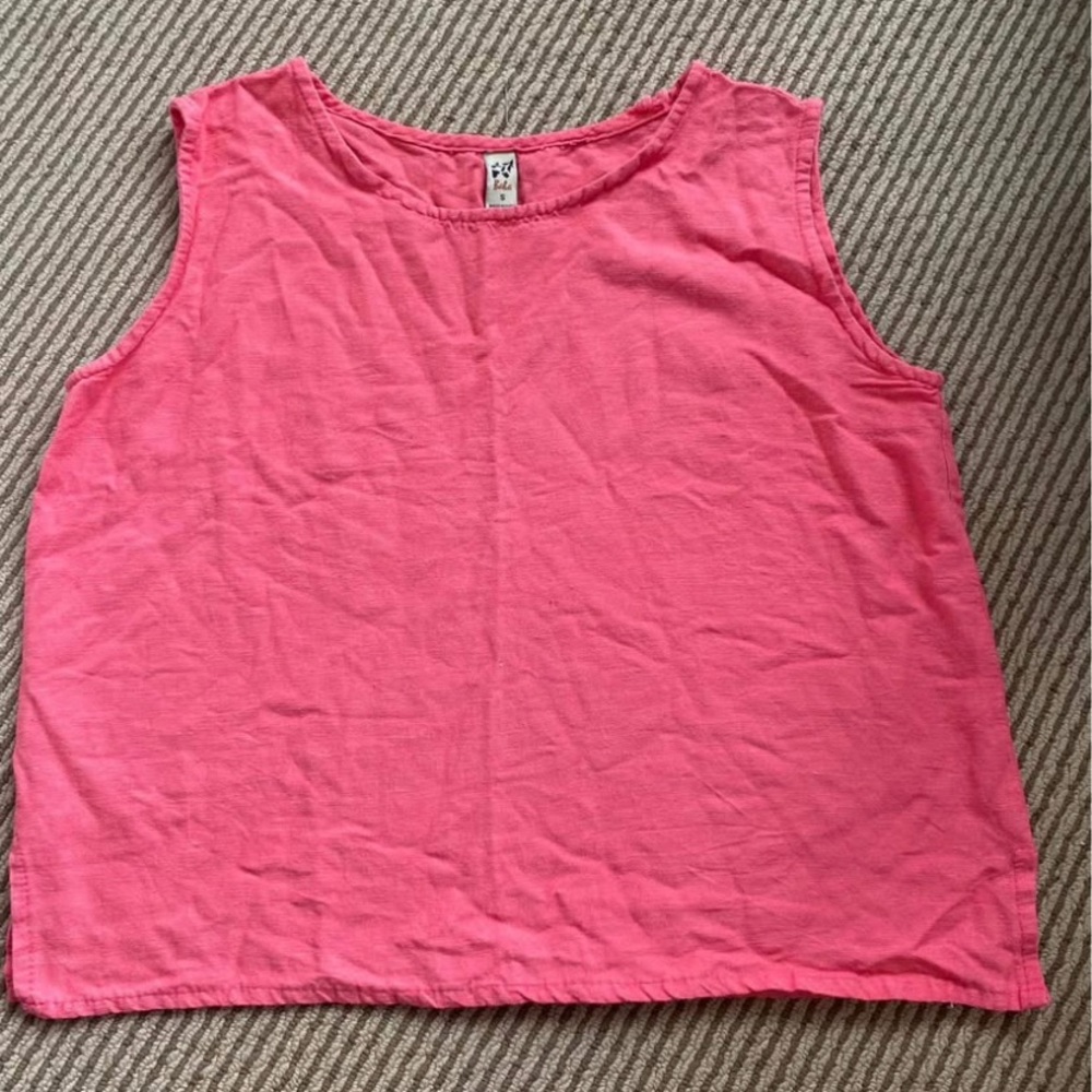 Vintage Loose-fitting Pink Muscle Tee